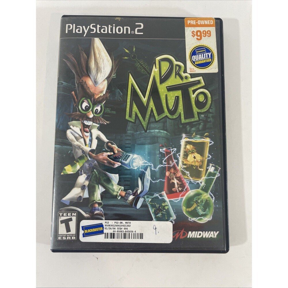 Dr. Muto (Sony PlayStation 2, 2002) Cib Complete Blockbuster Sticker